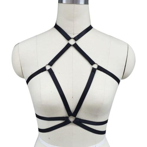 Cute Sexy Elastic Lingerie Body Harness Bra Top Kind Kawaii Frame Cage Bra Bondage BDSM Fetish Harness Belt