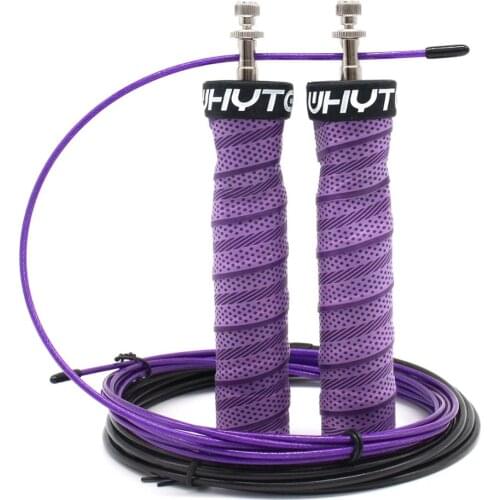 Fitness Speed Jump Rope Skipping Rope Adjustable Extra Speed Cable Ball Bearings Anti-Slip Handle