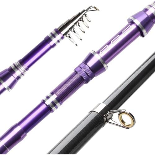 Telescopic Spinning Fishing Rod 1.8-3m Carp Fishing Rods 6-10 Sections Carbon Fiber Power Hard Sea Fishing Pole Tackle For Trout