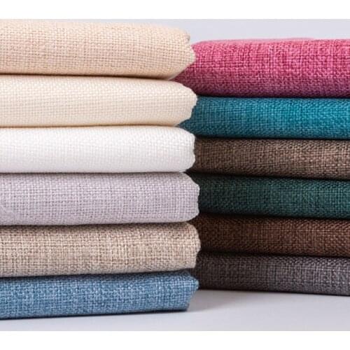 50x150CM DIY Handmade Cotton Linen Fabric Canvas Coarse Flax Hemp Cloth for Background Tablecloth Pillow Home Texile Decor Mater