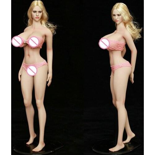 In Stock 1/6 Scale Girl Super Big Breast Action Figure Silicone Seamless Asian Female Body Toys Customized