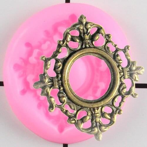 Vintage Frame Border Silicone Mold Cupcake Fondant Molds DIY Wedding Cake Decorating Tools Candy Clay Chocolate Gumpaste Mould