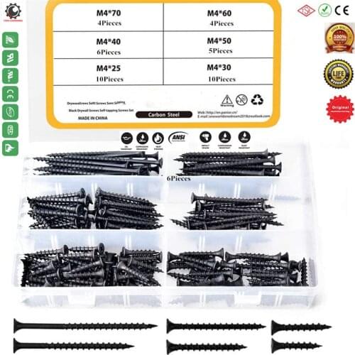 M4 Drywall Screws Sharp Point Self Tapping Screws Wood Screws Assortment Set Phillips Bugle Head for Drywall Sheetrock,Furniture
