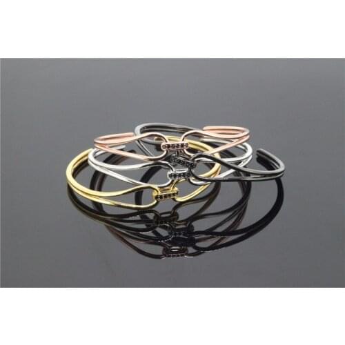 1PCS-4PCS Metal Bangle Men Cuff Black Gold Rose Color Top Quality Brand Name Frienship Trendy Bangle Birthday Gift