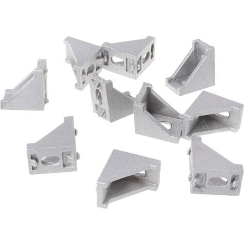 10pcs 2028 Fasten Fitting Angle 20x28 L Connector Aluminum Corner Bracket Joint Brace