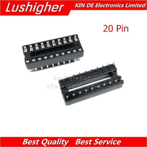 10pcs DIP-20 20pin Pins DIP DIP20 IC Sockets Adaptor Solder Type Socket Connector