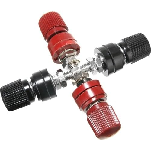 2pair/4pcs M6 Binding Post M6 Speaker Power Supply Terminal Binding Post 6mm Screw M6 Terminal Red+Black