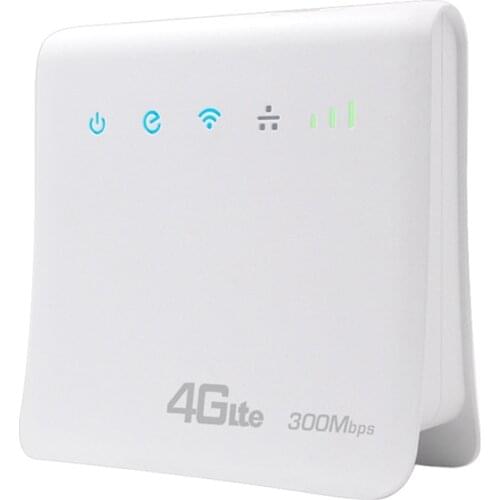300Mbps Wifi Routers 4G LTE CPE Mobile Router with LAN Port Support SIM Card Portable Wireless WiFi Router-EU Plug