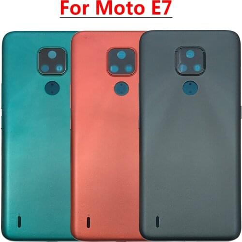50Pcs/Lots Rear Back Cover Case Battery Cover Door Housing With Glue For Moto G9 Plus / One Fusion Hyper Zoom / E7 / X4