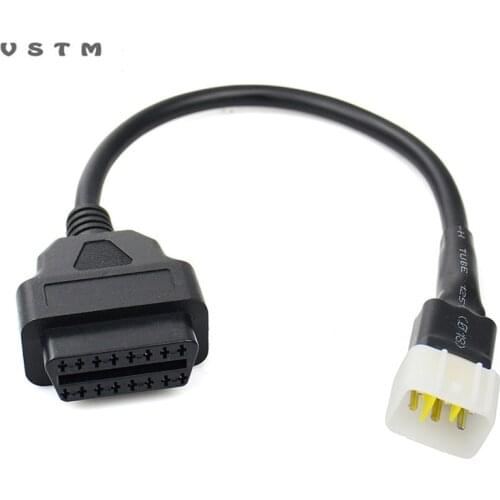 ATDIAG 6 To 16 Pin Motorcycle OBD2 Adapters Diagnostic Tools OBD Connectors Extension Cable For BENELLI Autocycle