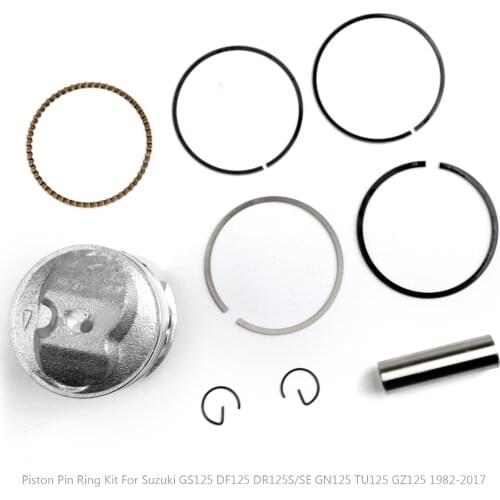 Artudatech Fits For Suzuki GS125 DF/DR/GN/TU 125 STD Ø57MM Piston Kit +0.25 0.50 0.75 Bore Size 12111-05201-000 Motorcycle Parts
