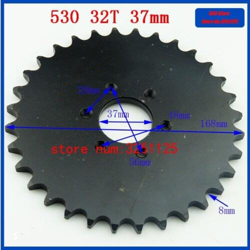 ATV 530 37mm 32T Sprocket Fit for China 150CC 200CC 250CC 530'' Chain Drive UTV Go Kart Buggy Quad Bike Scooter Motorcycle