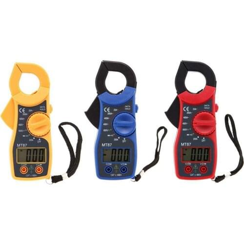 Car LCD Digital Voltmeter Ammeter Ohmmeter Clamp Multimeter DC AC Current Volt Temp Capacitor Tester Multimeter Car Measurement