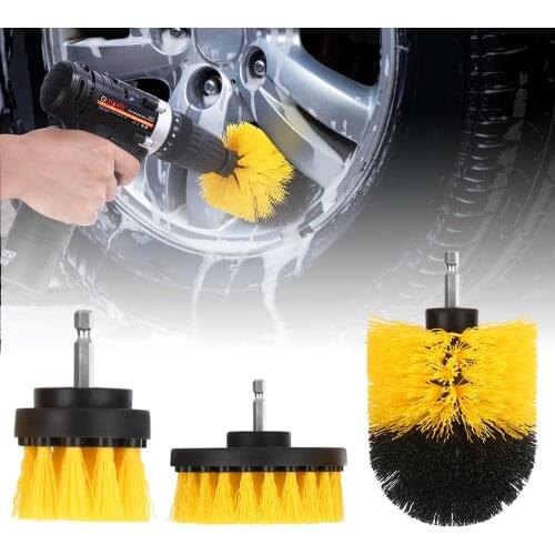 GOXAWEE 3PCS Power Scrubber Drill Brush Cleaning for Bathroom Surfaces Tub Shower Tile Grout Cordless Power Scrub Cleaning Kit