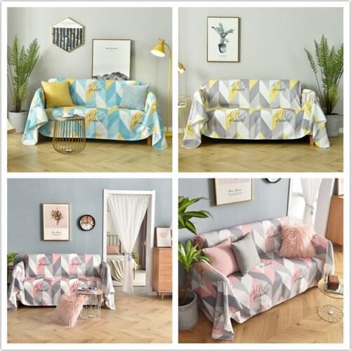 GY4052 European Geometry Blanket Sofa Decorative Slipcover Stitching Can Do Curtain TableCloth Pillow Case
