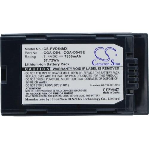 Cameron Sino Camera Replacement Li-ion Battery 7800mAh For CGA-D54 Kodak AG-DVC180A, AG-DVC30 Free Tools