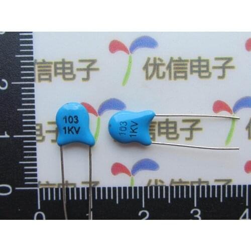 40pcs/lot High Voltage Ceramic Capacitors 1000V 1KV 10NF 103m dip capacitors ceramic 10NF