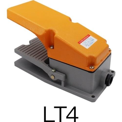 LT-3 LT-4 LTH-1/6 Metal Foot Switch Pedal AC380V DC220V 15A Silver Contacts Aluminum Alloy Shell Non-slip Self-reset Treadle