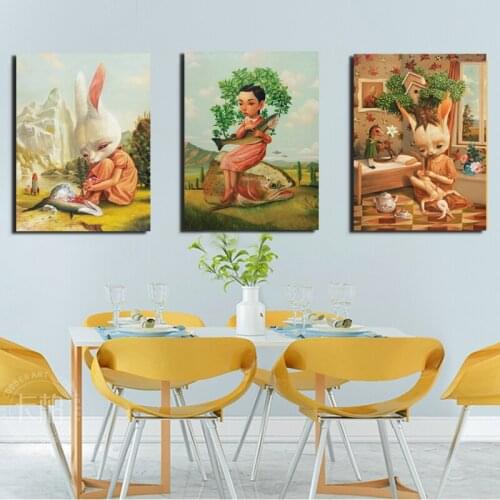 Sweet Agatha Nicoletta Ceccoli Innocence Friendship Poster Painting On Canvas Bedroom Wall Art Decoration Pictures Home Decor