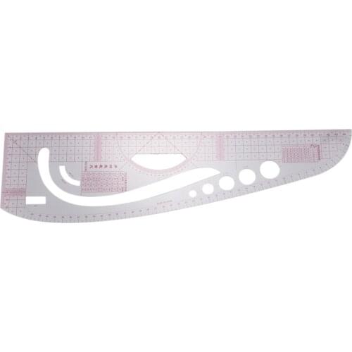 Multifunction Plastic Metric Curve Cutting Out Ruler Tailor Tool 45Cm