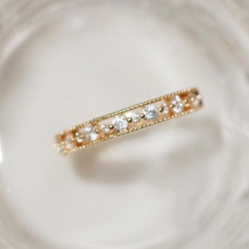 Fashion Cute Crystal Wedding Ring Popular Simple Ladies Jewelry Send Girlfriend Exquisite Birthday Gift Factory Wholesale