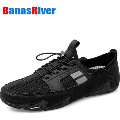 Brand Trainers Men Sneakers New Fashion Mesh Casual Shoes High Quality Adult Moccasins Driving Male Footwear Handmade Outdoor