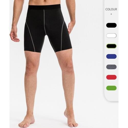 Men Running Training Shorts Fitness Tight Shorts High Elastic Quick Dry Breathable Sweat Leggings Gym Workout Jogging Clothing