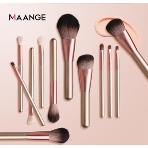 MAANGE 12 Pcs Makeup Brushes Set Eyeshadow Eyeliner Eyelash Eyebrow Brush Beauty Make up Blending Tools Maquiage