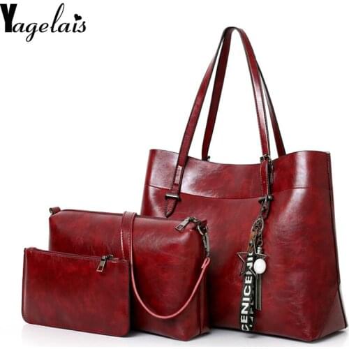 2019 New Style Women Handbags Ladies Casual Bag women Fashion Purse Shoulder Bags Composite Bag PU Material Wallet Female