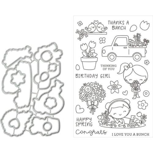 2021 New Spring Metal Cutting Dies Stencils for DIY Scrapbooking Album Paper Card Crafts Embossing