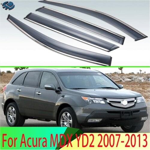 For Acura MDX YD2 2007-2013 Plastic Exterior Visor Vent Shades Window Sun Rain Guard Deflector 4pcs