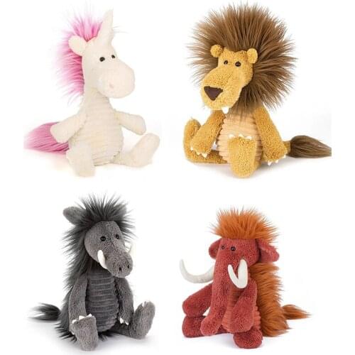 35CM Cute Unicorn Dinosaur Plushies Dolls Animals Lion Elephant Crocodile Pig Creative Stuffed Childrens Toys Halloween Gifts
