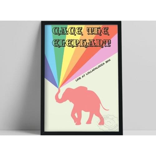 Festival Show Printing Poster, Cage The Elephant Music Art Prints, Nordic Rainbow Poster, Vintage Art Home Kids Room Wall Decor