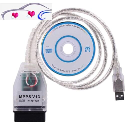 2020 Newst MPPS V13.02 V13 K CAN Flasher Chip Tuning ECU Programmer MPPS V13 OBD2 16Pin to USB Interface Auto Diagnostic Cable