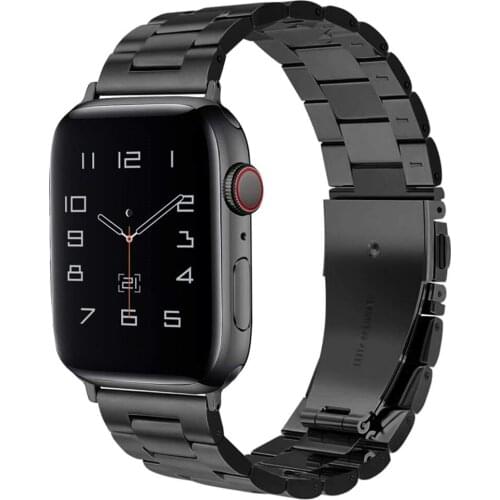 Compatible Apple Watch Band 42mm 44mm 38mm 40mm Business Stainless Steel Metal Strap for iWatch Series 5 4 3 2 1 Wrist Bracelet