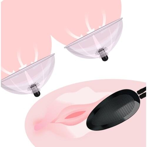 Silicone Breast Enlargement Pump Nipple Stimulators Nipples Vibrator Sucker Sex Toys for Female Adult Sex Products