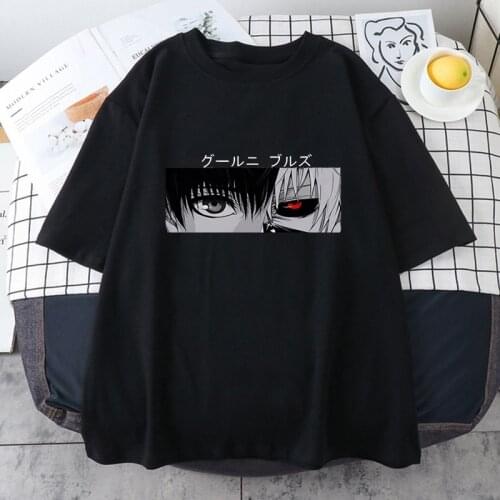 Tokyo Ghoul Anime Manga Goth T-Shirt Kaneki Ken Cartoon Nice Loose Woman Tshirts Gothic Camiseta De Mujer Top T Shirt Tees