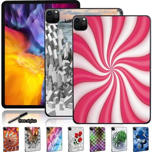 Slim Tablet Case Fit Apple IPad Pro 11" 2018 2020 2021/iPad Pro 2nd Gen 10.5/Pro 9.7" Drop-proof 3D Pattern Hard Shell Back Case
