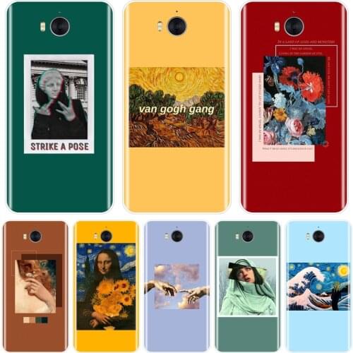 Back Cover For Huawei Y5 Y6 Y7 Prime 2017 2018 Y9 2019 Yellow Van Gogh Silicone Soft Phone Case For Huawei Y3 Y5 Y6 II Y7 Pro