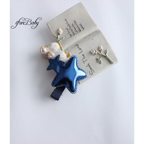 Lovely star hair flower clip for girl, hair flower clip