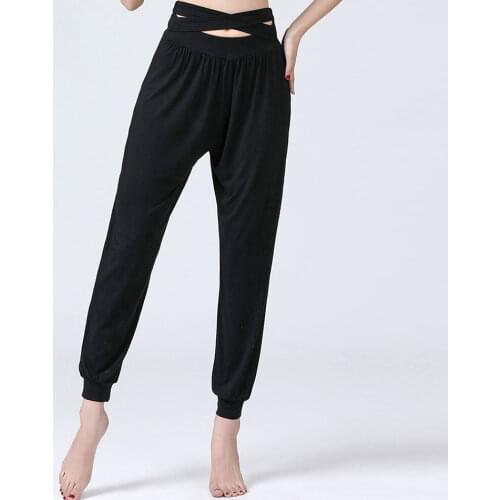 2021 New CM031 Band Design Tight Foot Female Latin Dance Pants Women Dancing Suit for Ballroom Belly Dancing Performamnce