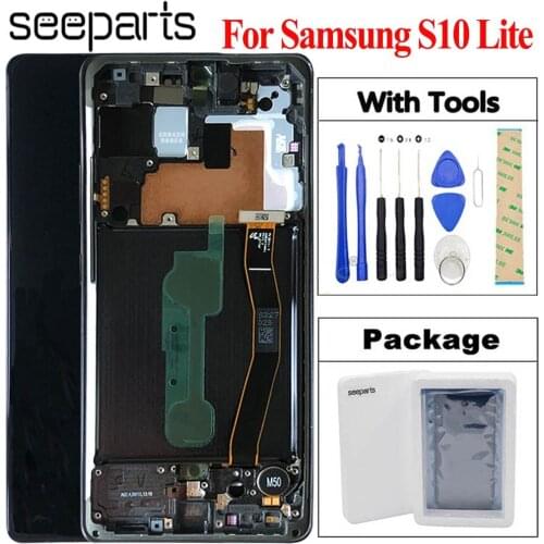 6.7"Amoled For Samsung S10 Lite LCD Display Touch Screen Digitizer Assembly For Samsung G770 G770F G770F/DS G770F/DSM LCD