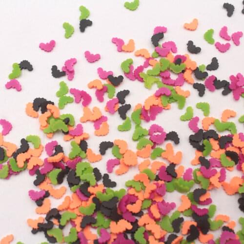 100g/Lot Multi Colors Bat Slices Polymer Clay Hot Soft Sprinkles for DIY Shaker Filling Accessories