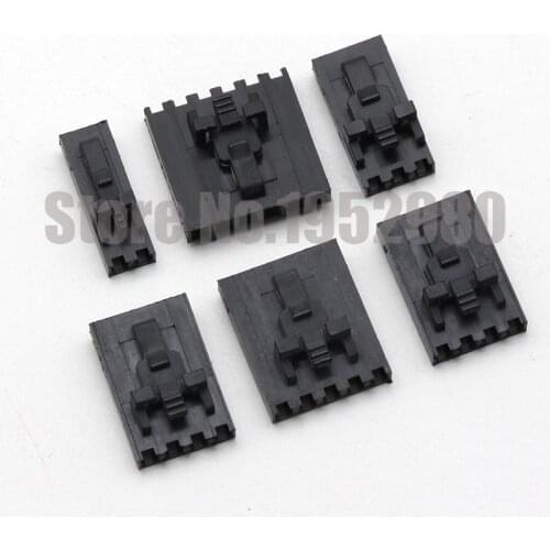 100PCS MX2.54 Dupont Housing 2/3/4/5/6/8Pin with Belt Buckle 2.54mm Single Row