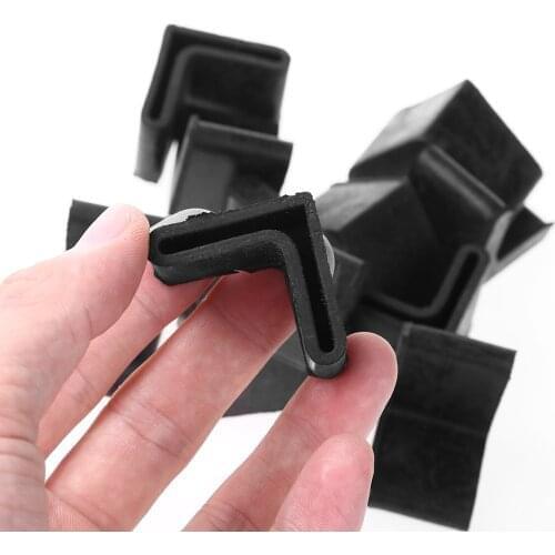 12 Furniture Feet Pads L Shaped Non-Slip Office Chair Leg Tube Wrap Mats Reusable Plastic Caps Stool Foot Opening Cushion Covers