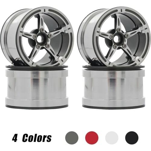 2.2 inch Metal Beadlock Five Spoke Rims Hub for 1/10 RC Crawler Car Axial SCX10 RR10 Wraith 90048 90018 Traxxas TRX4