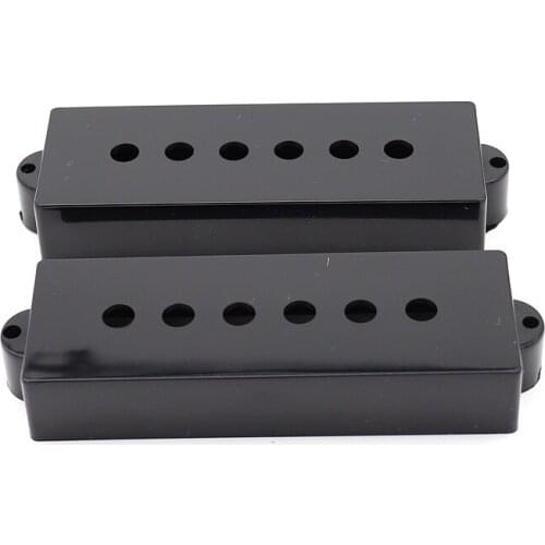 2pcs Electric Guitar Bass Pickup Cover Pickup PB Open 5-string Guitar shell Cover Black