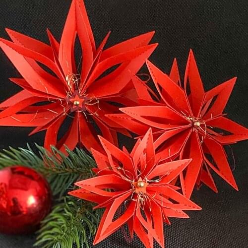 TOP EXPRESSION 3D Folded Flower Star Metal Steel Cutting Die Scrapbooking DIY Carbon Sharp Book Photo Album Art Card Dies Cut