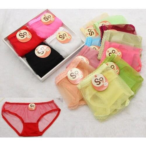 5Pc/lot Womens Lace Underwear Ladys Triangle Panties Sexy Thong NNK0014