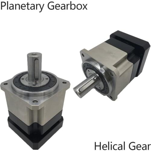 60mm Flange 100 :1 Speed Ratio Helical Gear Planetary Reducer for NEMA24 200W 400W Servo Motor Robot CNC